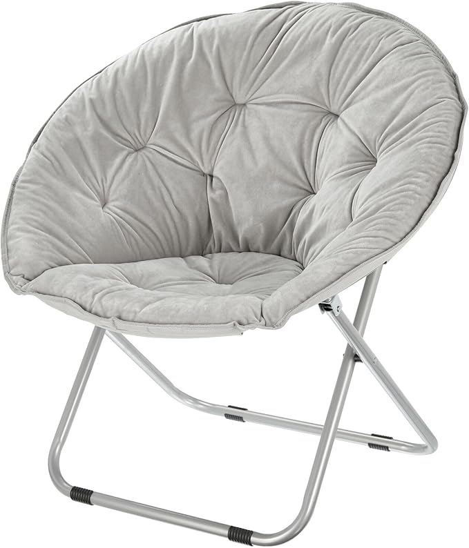 mDesign Urban Papasan Folding Moon Chair - Image 7
