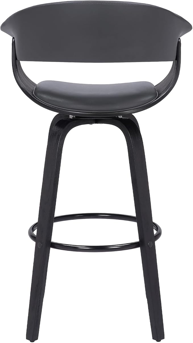 Armen Living Julyssa Mid Century Modern Swivel Bar Stool - Image 7