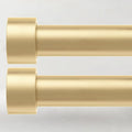 2 Pack Curtain Rods for Windows 72 to 144 Inch, 1 Inch Gold Curtain Rods Set by TimeForest