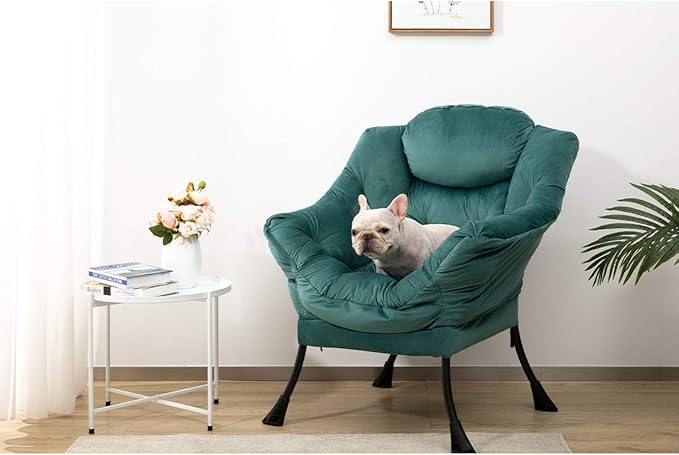 HollyHOME Modern Fabric Large Lazy Chair, Accent Oversized Comfy Reading Chair - Image 2