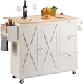 VEVOR Kitchen Island Cart, 45.3x39 inch Rolling Kitchen Table, Mobile Carts by VEVOR