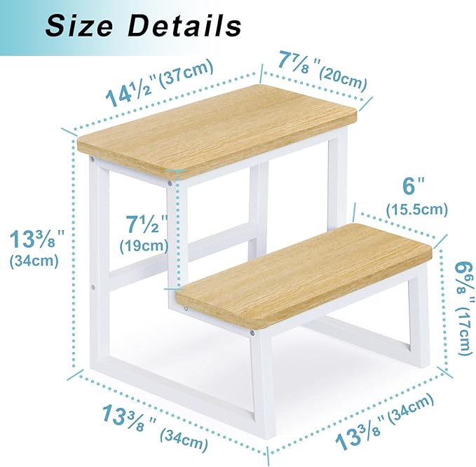 Step Stool for Adults & Kids, Holds up to 500Lbs, Heavy Duty Sturdy Steping - Image 3