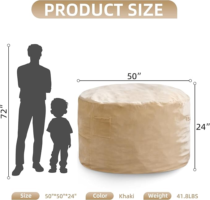 Hobestluk 5FT Bean Bag Chair Giant Bean Bag Chairs - Image 2