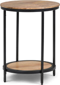 SIMPLIHOME Jenna Industrial 18 inch Wide Metal Round Accent Side Table in by SimpliHome