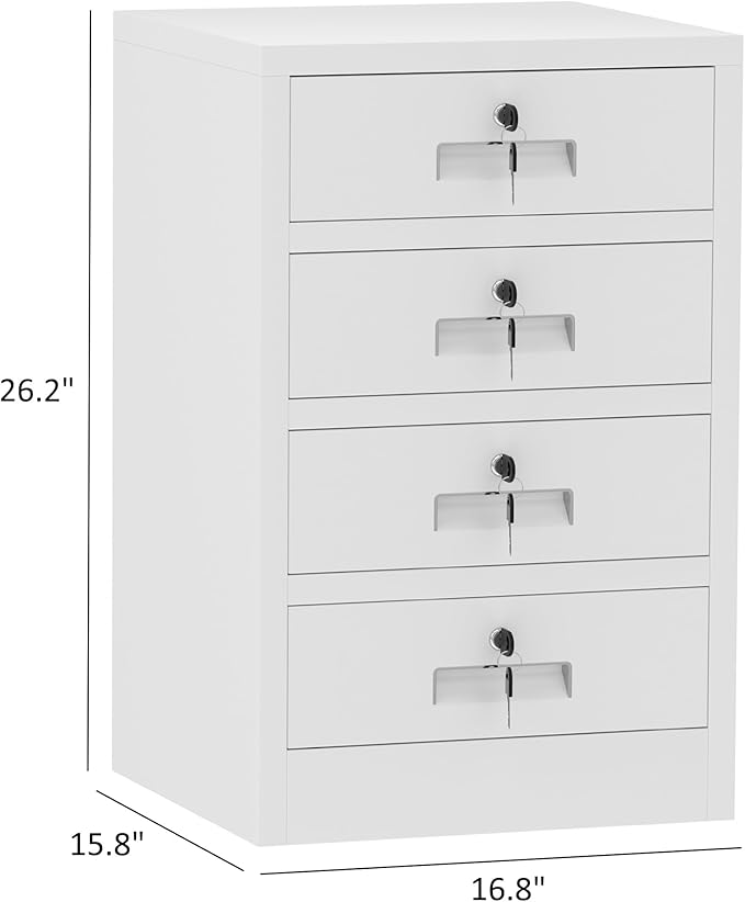 Metal Storage Cabinet with Lockable Drawers - Image 3