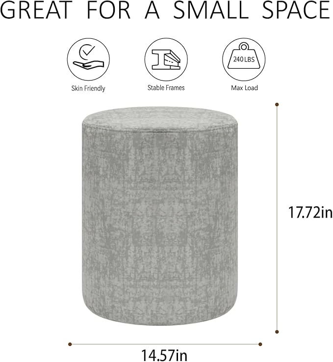 Get Set Style Modern Round Ottoman - Image 3