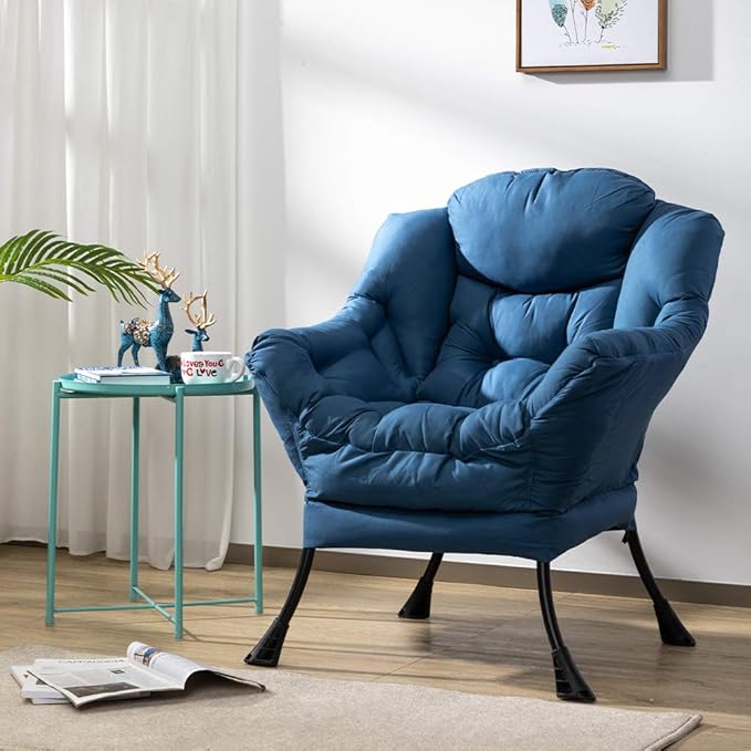 HollyHOME Modern Fabric Large Lazy Accent Chair, Oversized Comfy Reading Lounge - Image 2