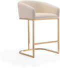 Manhattan Comfort Louvre 26 Inch Mid Century Modern Counter Height Bar Stools by ManhattanComfort