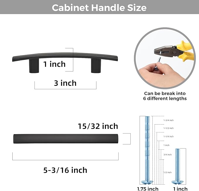 25 Pack Cabinet Handles 3" Hole Center - Image 3