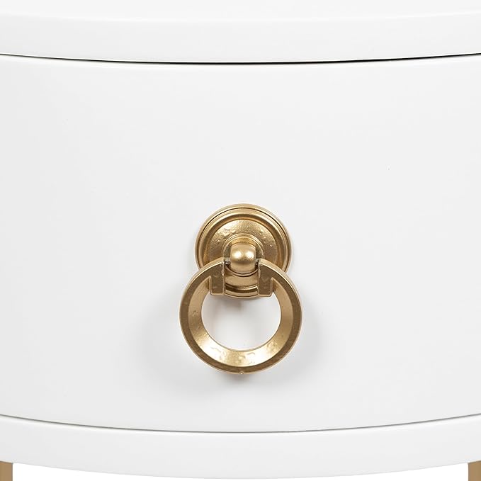 Kate and Laurel Decklyn Decorative Glam Round Side Table, Modern Circle Living - Image 7