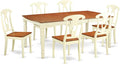 East West Furniture DOKE7-WHI-W 7 Piece Kitchen Table & Chairs Set Consist of a by EastWestFurniture