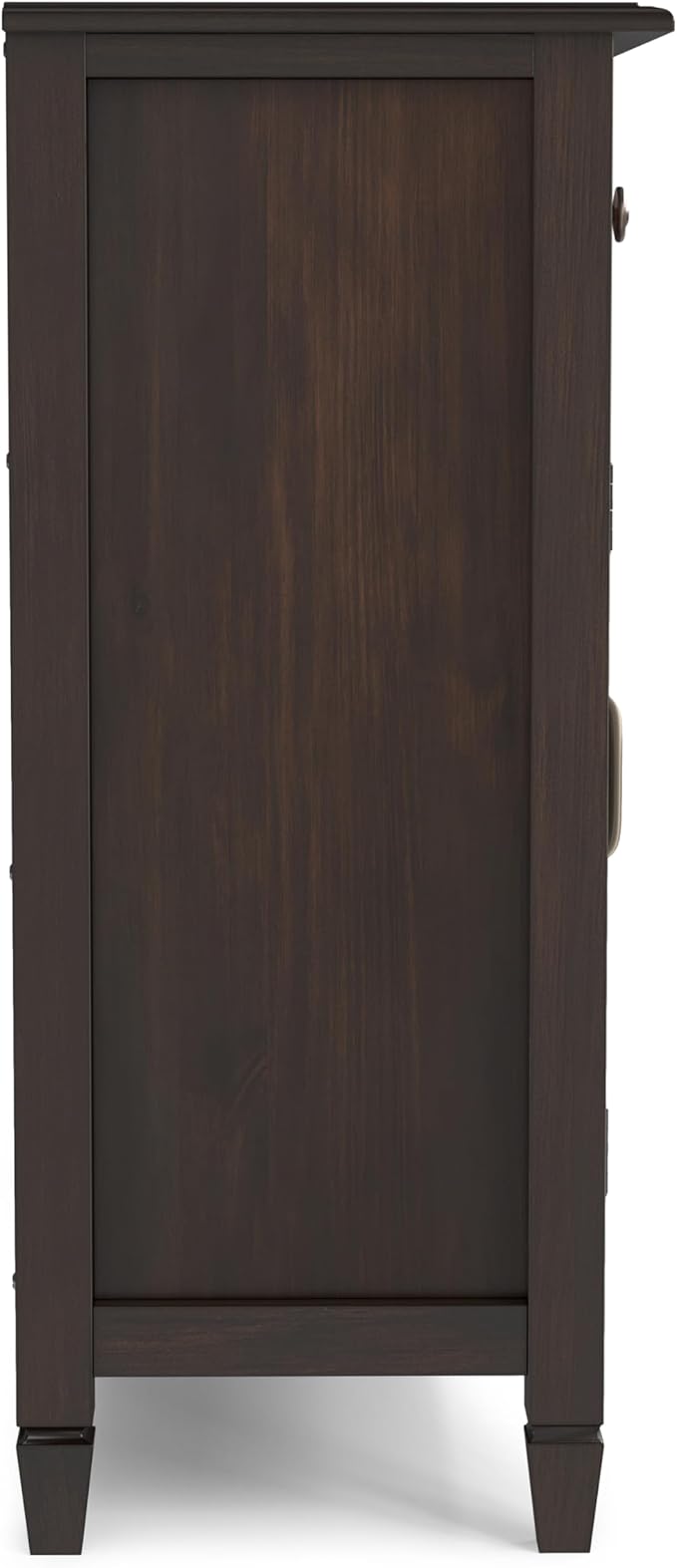 SIMPLIHOME Connaught 51-inch Wide Solid Wood Storage Cabinet in Chestnut Brown - Image 14