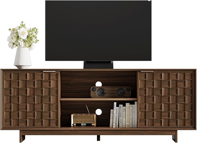 COLAMY TV Stand with Two Doors, Entertainment Center 59" with Adjustable - Image 10