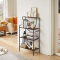 4 Tier Bookshelf, Entryway Standing Shelf Units by MONCOT