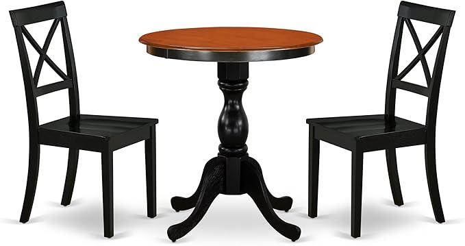 East West Furniture ESBO3-BCH-W 3 Piece Kitchen Table & Chairs Set Contains a by EastWestFurniture