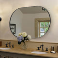 ANDY STAR Oval Bathroom Mirrors, 30x48’’ Double Vanity Mirror, Stainless Steel by ANDYSTAR