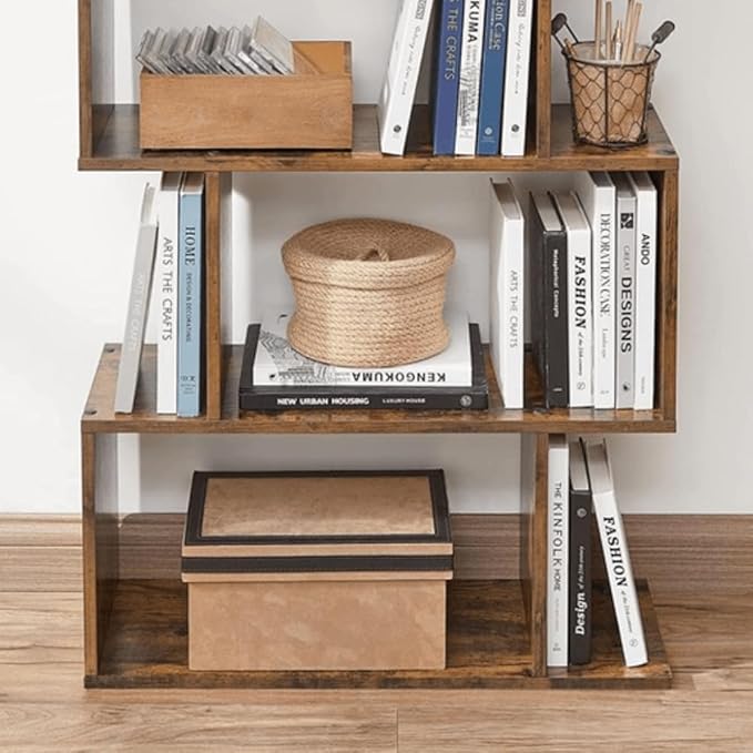 VASAGLE Bookcase, 5-Tier Bookshelf, Display Shelf and Room Divider, - Image 7