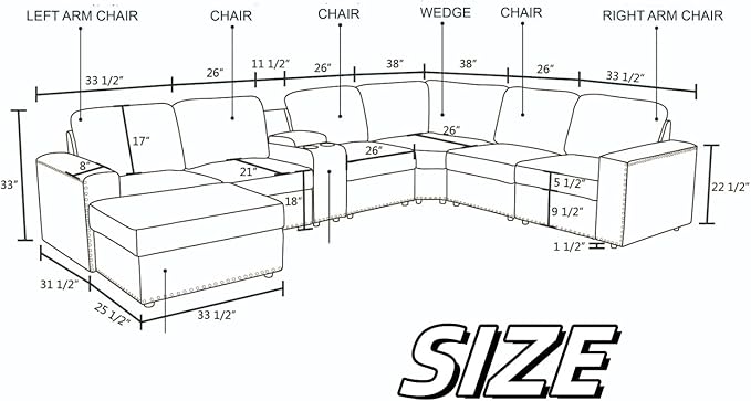 Sectional Couches for Living Room, Modular Sectional Sofa - Image 2