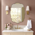 ANDY STAR Brushed Gold Scalloped Mirror by ANDYSTAR