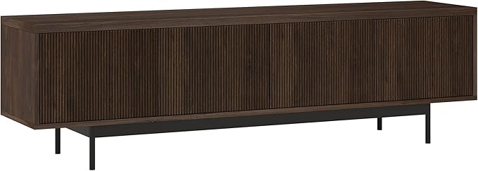 Henn&Hart Rectangular TV Stand for TV's up to 75" in Warm Brown, for Home by HennHart