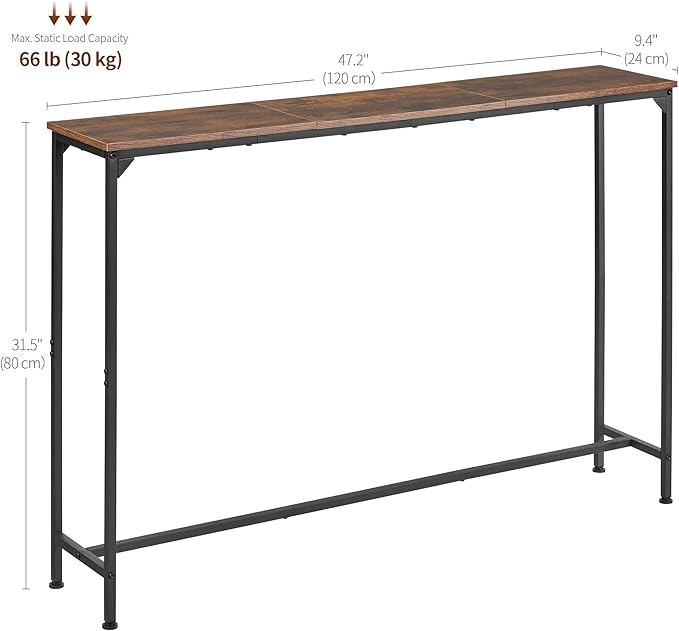 Console Table, Narrow Entryway Table, Thin Sofa Table, Behind Couch Table - Image 3