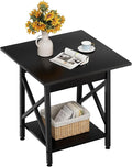 GreenForest End Table 24 inch for Living Room, Large Square Side Tables by GreenForest