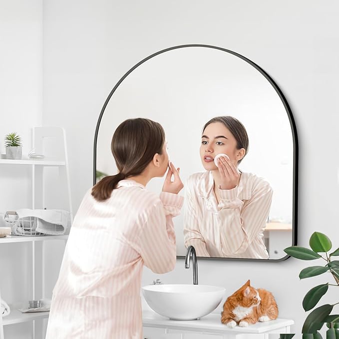 Arched Bathroom Mirror, Wall Mounted Mirror, Living Room, Vertically Hanging - Image 2