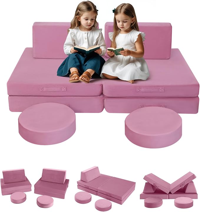 MeMoreCool 8-Piece Modular Kids Play Couch by MeMoreCool