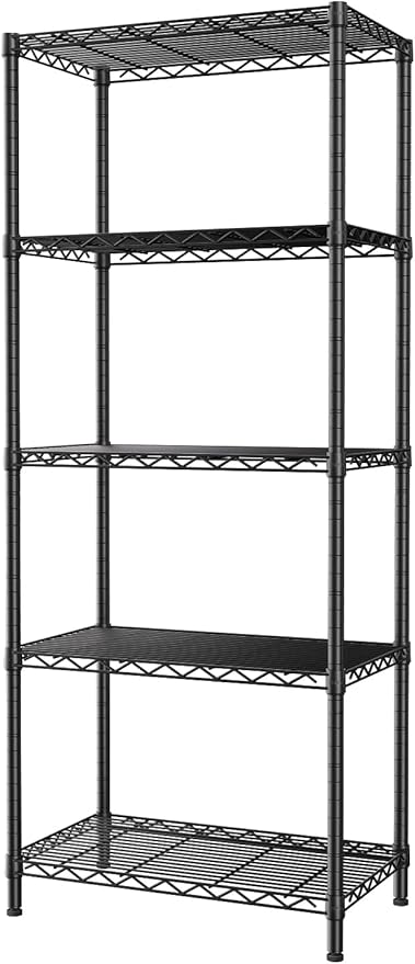 SINGAYE 5 Tier Storage Shelves Wire Shelving Unit Shelve Metal Kitchen Laundry - Image 4