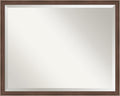 Amanti Art Brown Wall Mirror 24x30 Florence Medium Brown Rectangle Bathroom by AmantiArt