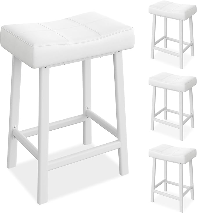 GarveeHome Counter Height Bar Stools Set of 4, 24 Inch Barstools by GarveeHome
