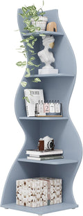 Tribesigns Corner Shelf, Modern 5-Tier Wall Corner Bookshelf, Stylish Corner by Tribesigns