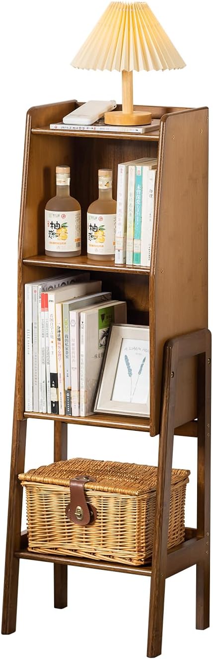 3 Tier Bamboo Bookcase, Classical Modern Bookshelf, Dispaly Shelves, Bamboo by SOBIBO