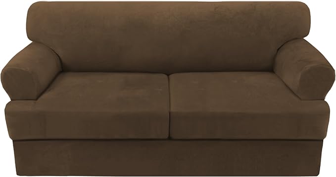 H.VERSAILTEX Sofa Cover 3 Piece T Cushion Loveseat Slipcovers Thick Velvet by HVERSAILTEX