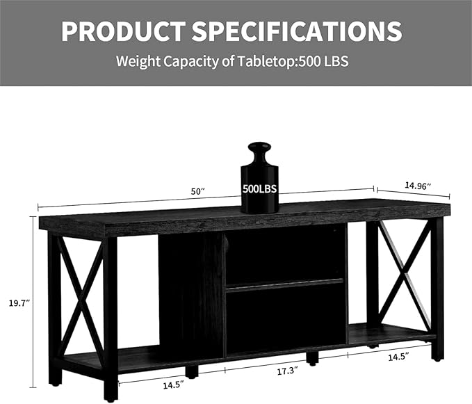 GAZHOME TV Stand for TV up to 55 Inches, TV Cabinet - Image 2