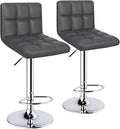 Bar Stools Set of 2, Armless Adjustable Swivel Barstools by ERGOSEAT