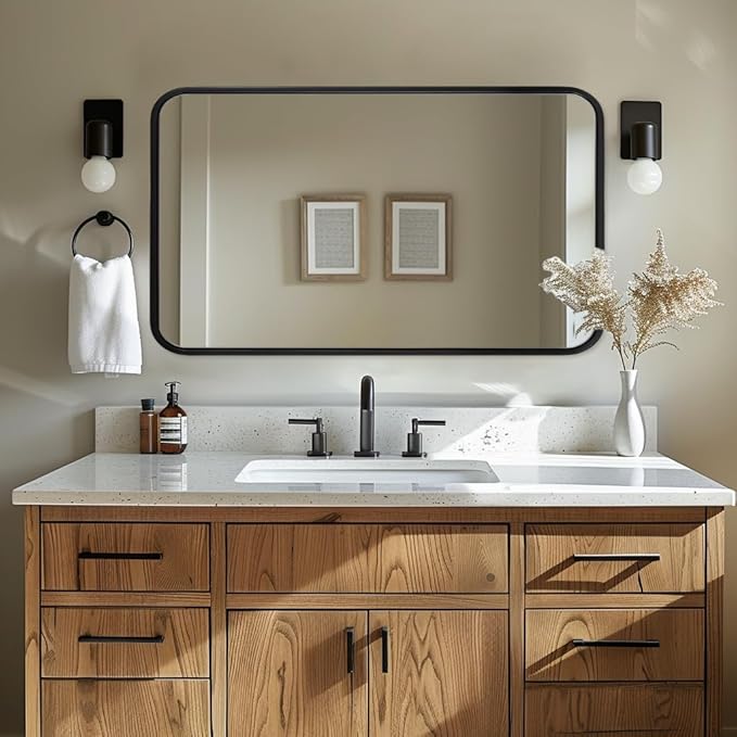 ANDY STAR Wall Mirror for Bathroom, 24x40 Inch Bathroom Vanity Mirror, Tube - Image 8
