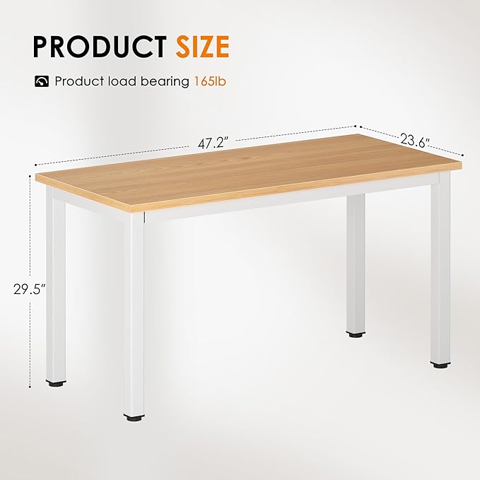 DlandHome 47 inches Medium Computer Desk, Composite Wood Board, Decent and - Image 3