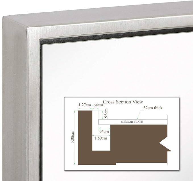 Hamilton Hills 30x40 inch Bathroom Mirror Cabinet - Image 3