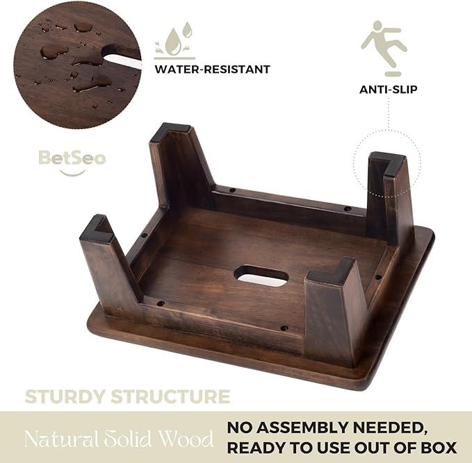 Wooden Step Stool No Assembly Needed, Bed Steps - Image 5