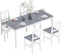 SogesPower Dining Table Set for 4, 5-Piece Wood Kitchen Dining Table Set by SogesPower