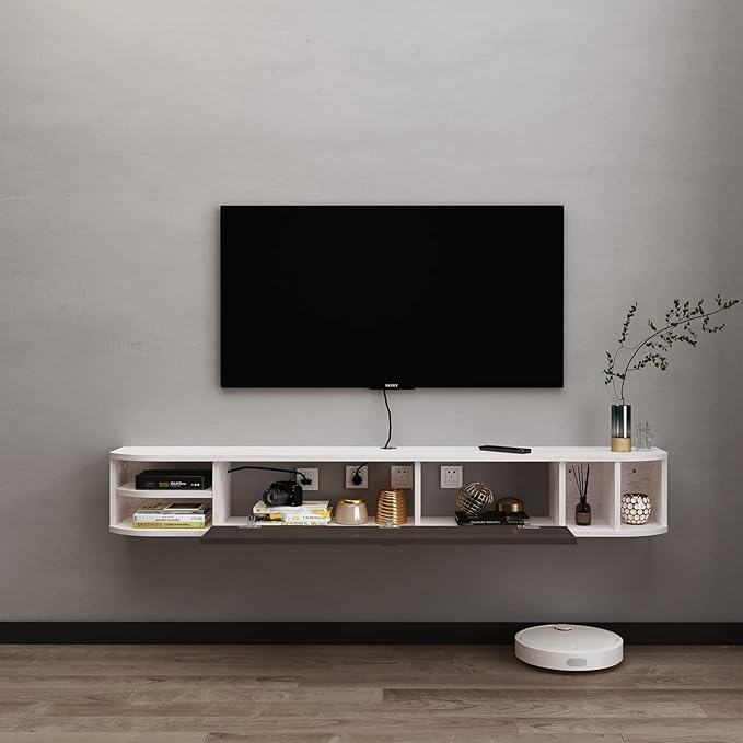 Pmnianhua Floating TV Stand, Floating TV Console, Wall Mounted TV Cabinet - Image 3