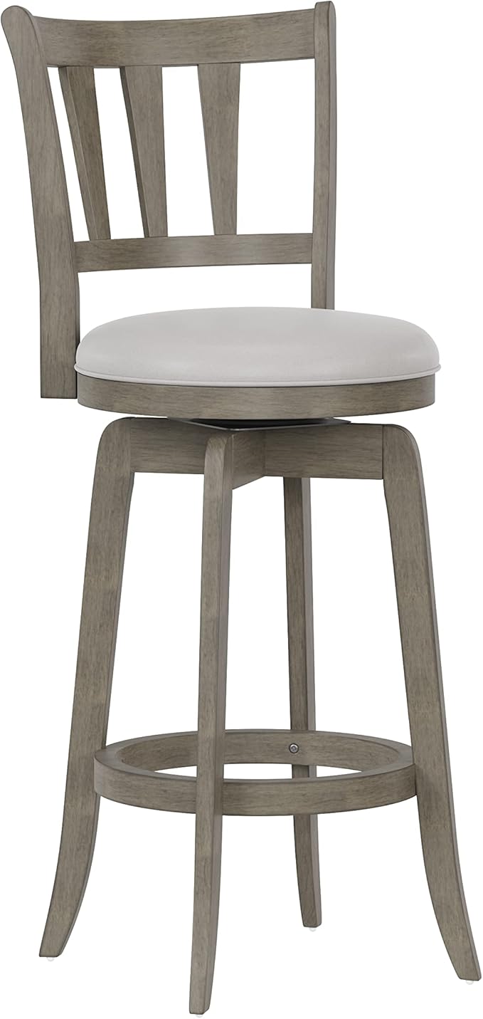 Hillsdale, Presque Isle Wood Bar Height Swivel Stool, Aged Gray by HillsdaleFurniture