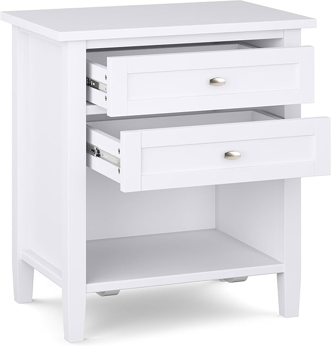 SIMPLIHOME Warm Shaker SOLID WOOD 24 Inch Wide Transitional Bedside Nightstand - Image 4