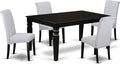 East West Furniture LGBA5-BLK-05 5 Piece Dinette Set Includes a Rectangle by EastWestFurniture