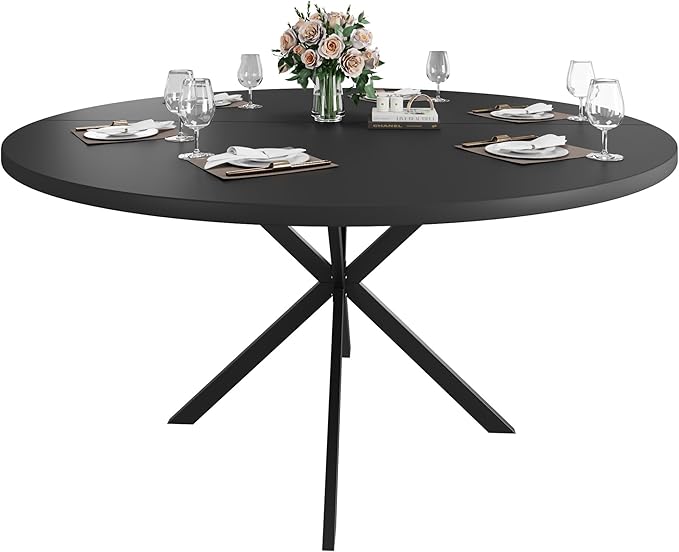 47.24" Round Dining Table, Modern Dining Room Table - Image 7