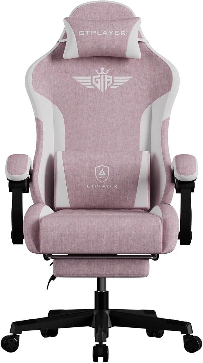 GTPLAYER Gaming Chair with Footrest, Big and Tall Game Chair High Back Computer by GTPLAYER