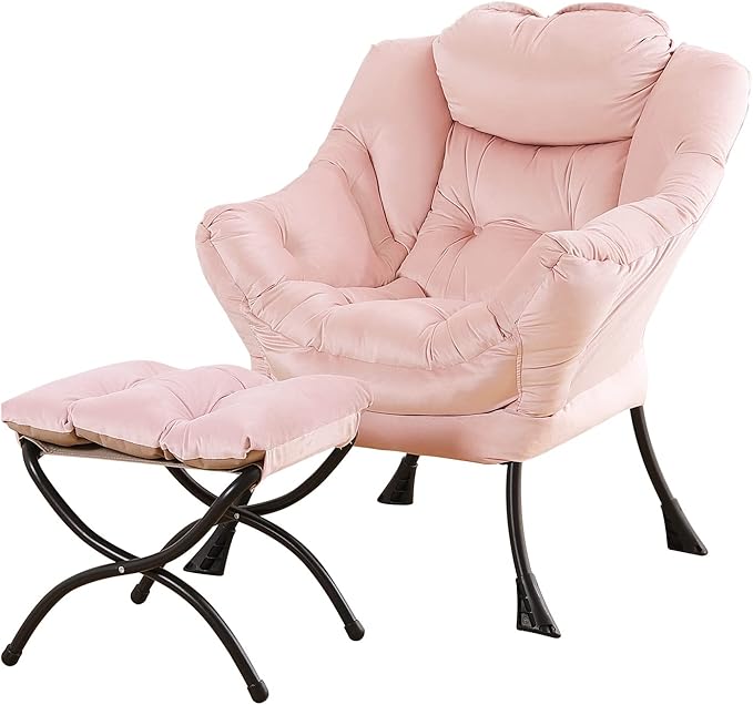 Lazy Chair and Ottoman, Large Accent Lounge Chair by Givjoy