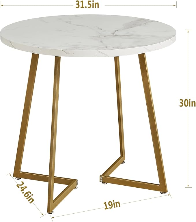 VECELO Round Dining Room Table - Image 7