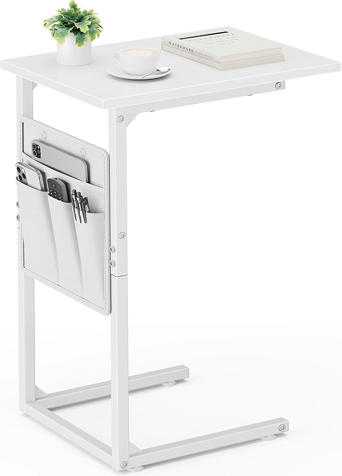 Vagusicc C Shaped End Table, Small Side Table by Vagusicc